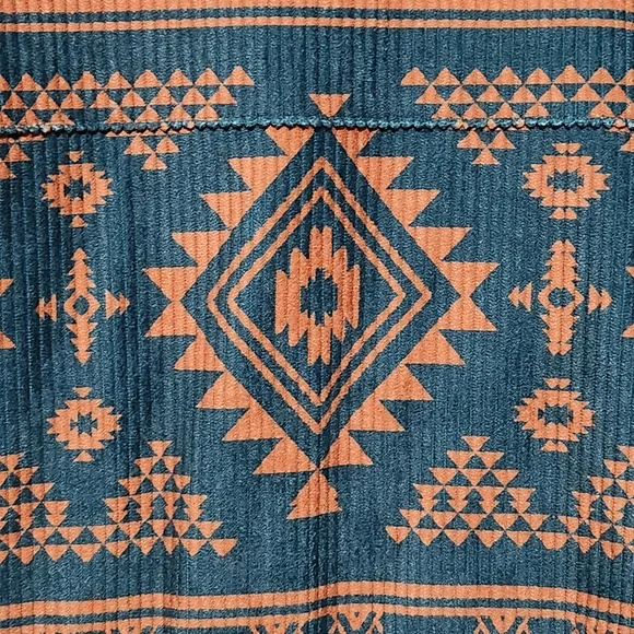 SAVANNA JANE Jacket Womens Medium Teal Western Boho Fringe Bling - Picture 8 of 11